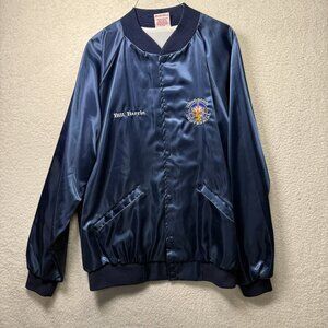 Vintage Winslow Az BPOE Centennial Elk Of The Year Blue Satin Jacket XL